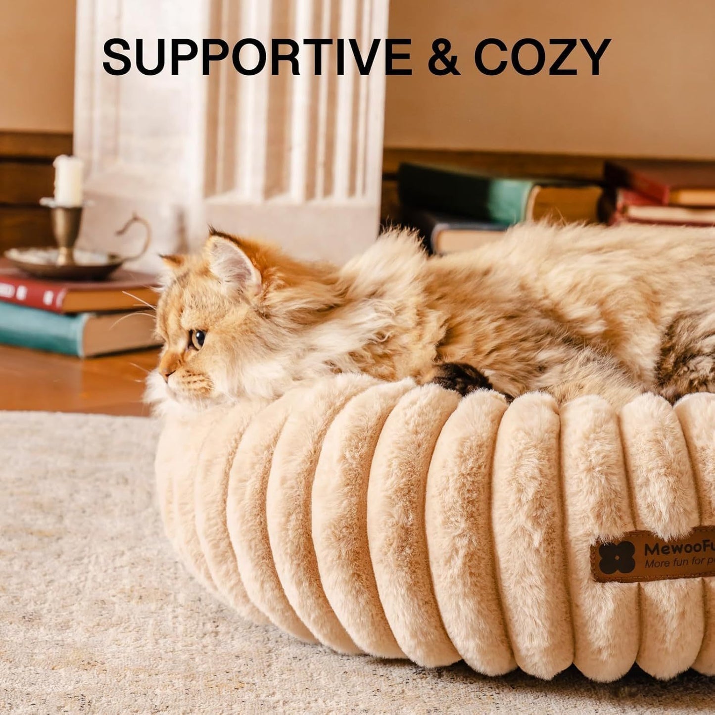 Premium Plush Calming Bed – Keeps Pets Safe, Calm & Rested