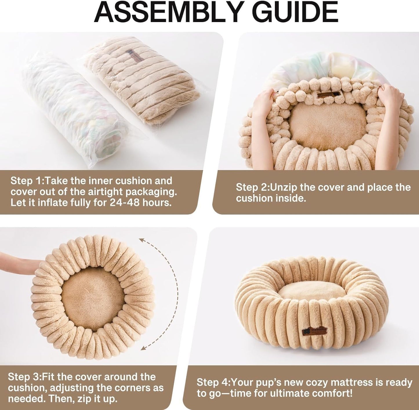 Premium Plush Calming Bed – Keeps Pets Safe, Calm & Rested