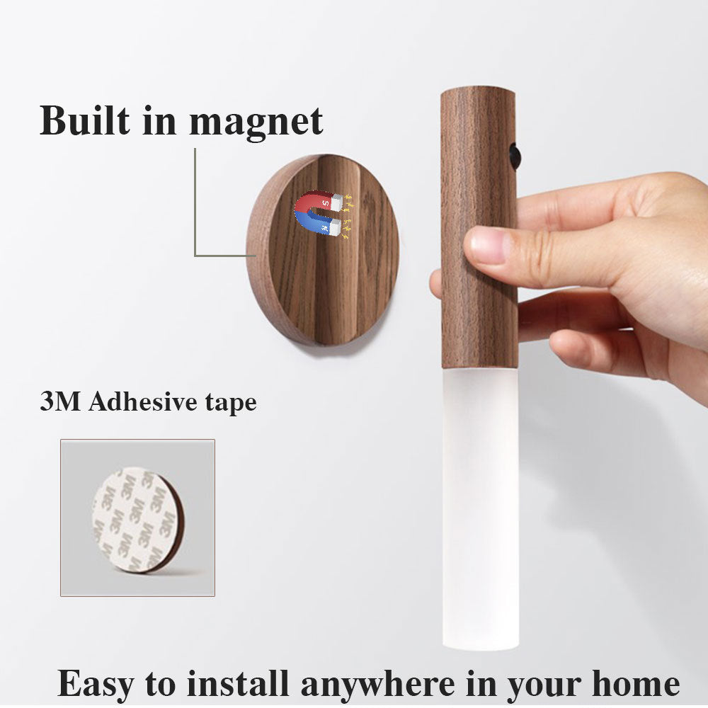 Auto Magnetic Wood Lights - Motion Sensor