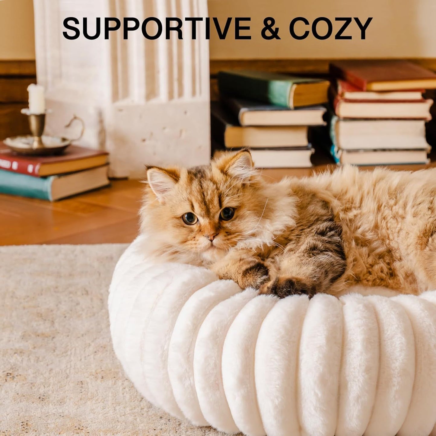 Premium Plush Calming Bed – Keeps Pets Safe, Calm & Rested