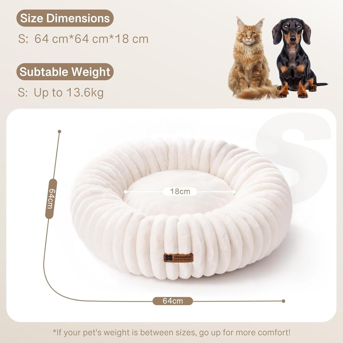 Premium Plush Calming Bed – Keeps Pets Safe, Calm & Rested